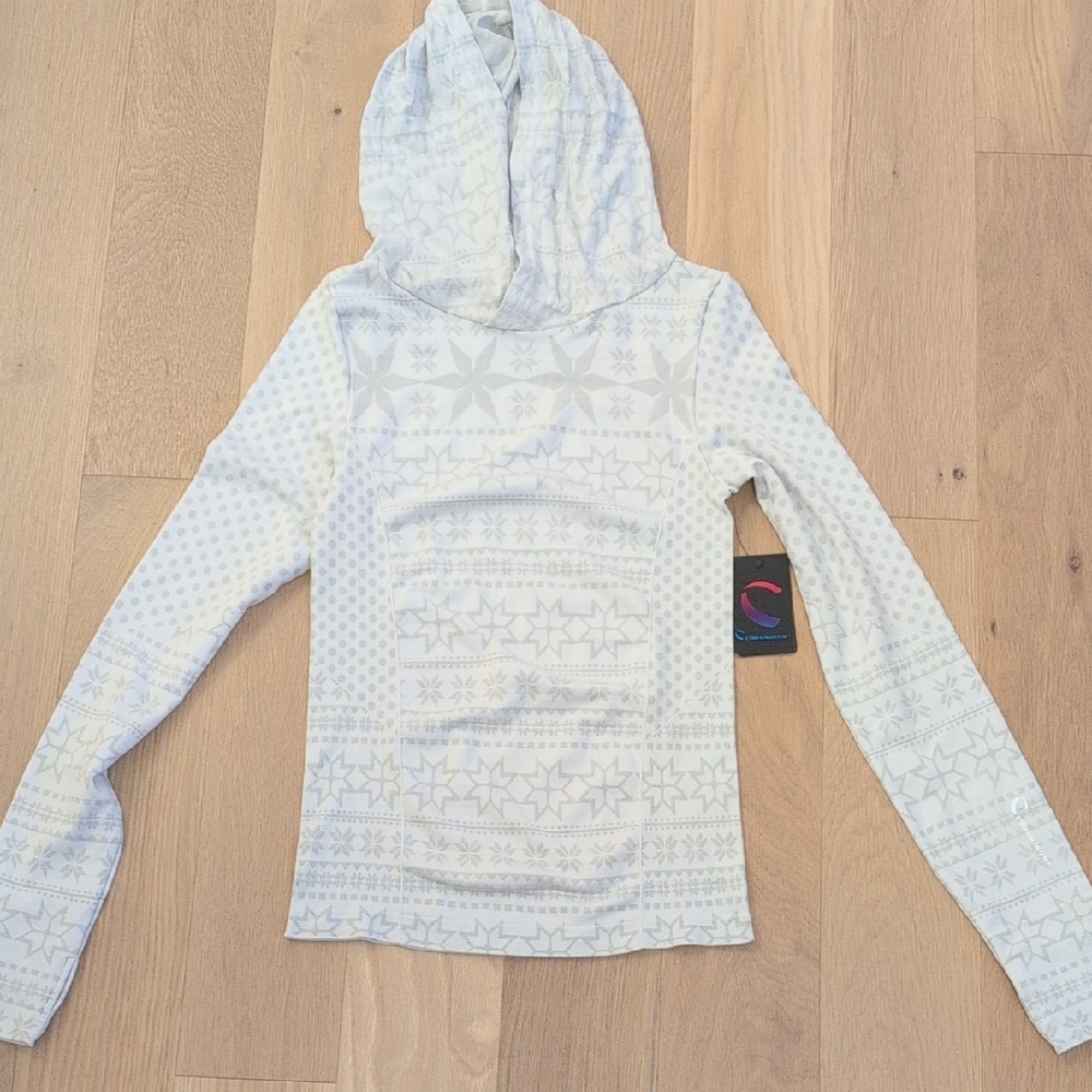 Climawear White Hooded Sweatshirt
